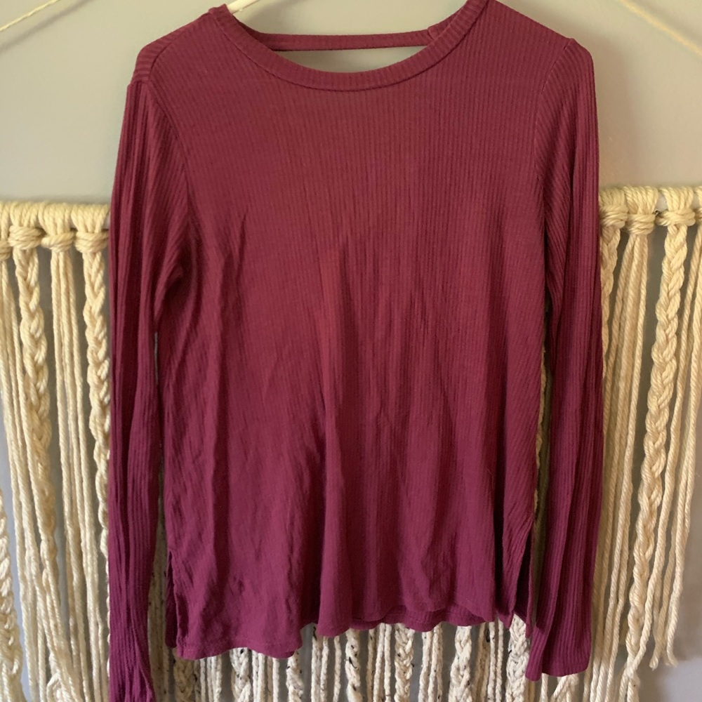 Open back long sleeve top